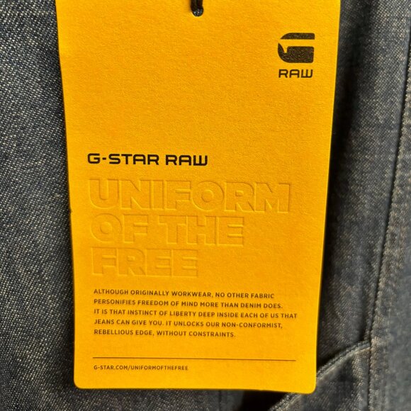 GSTAR RAW Uniform of the Free women's denim overalls jumpsuit L - Picture 3 of 7